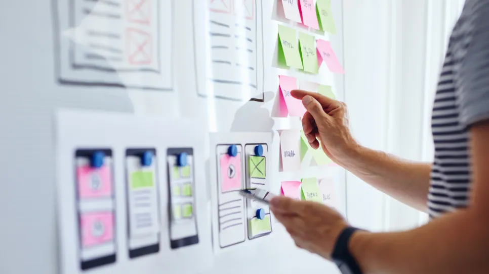 skica web stranice po žičanom modelu