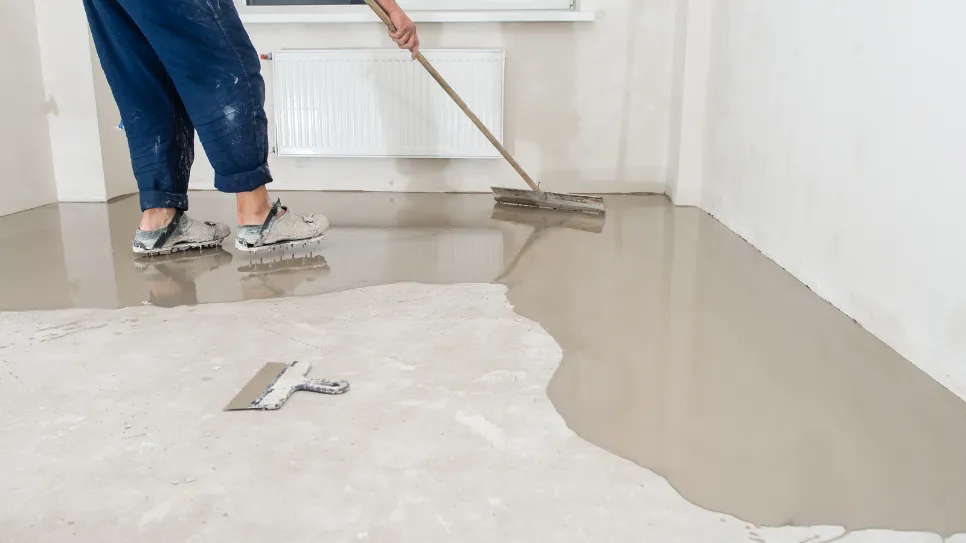 majstor polaže estrih